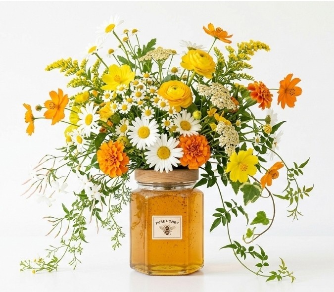 Honey jar arrangement